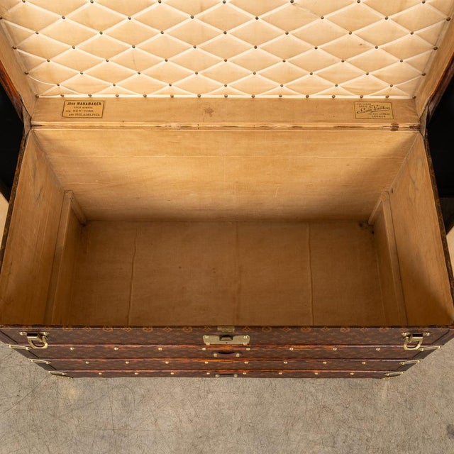 Antique French Trunk in Monogram Canvas from Louis Vuitton, 1910 For Sale - Image 11 of 18