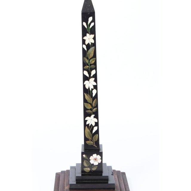 19th Century Victorian Pietra Dura Marble Obelisk For Sale - Image 4 of 10