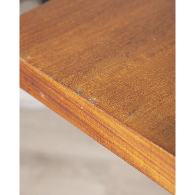 1960s Vintage Italian Metal and Wood Table, 1960s For Sale - Image 5 of 12