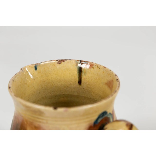 Two Antique Jaspé Pottery Pitchers, France, Late 19th Century For Sale - Image 10 of 12