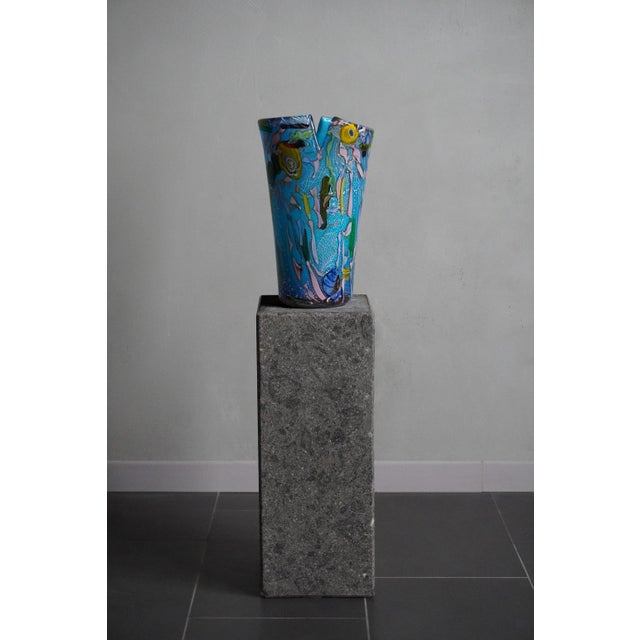 Vintage Murano Glass Vase by Seguso, 1950s For Sale - Image 4 of 11