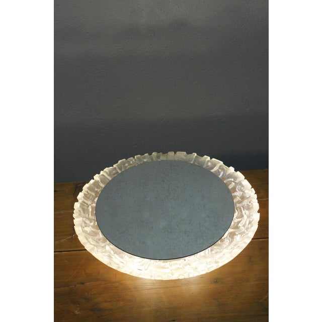 Vintage Backlit Mirror in Frosted Resin by Ercol, 1970s For Sale - Image 3 of 15