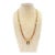 Christian Dior 1970s Gold‑Tone Necklace With Black Enamel & Crystal Pendant For Sale