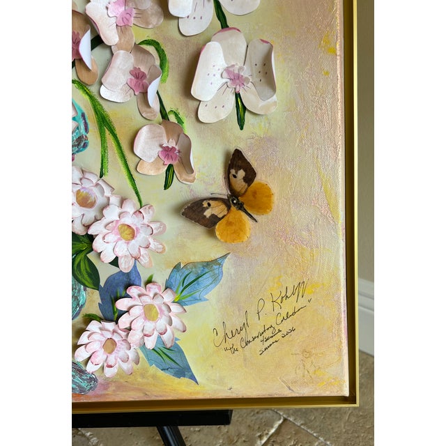 Floral Relief Conservatory Collection, Four Seasons - “Warm Summer” - Designed by Cheryl P. Kohloff Dimensions: 24” x 24”...