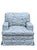 Coastal Pair of Baker Furniture Company Club Chairs in Brunschwig & Fils For Sale - Image 3 of 18