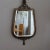 1950s Vintage Italian Brass Mirror with Leather Rope, 1950s For Sale - Image 5 of 8