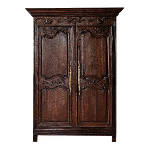Hand Carved Antique Provincial French Oak Armoire | Ca. 1780s