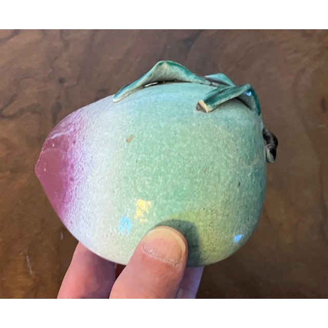 Antique 19th Century Chinese Temple Altar Fruit in Sea Foam Green Blue Color For Sale In New York - Image 6 of 13