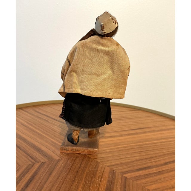 Early 20th Century Antique Japanese Meiji Period Scholar Figure With Original Textile Robes, C. 1900 For Sale - Image 5 of 12