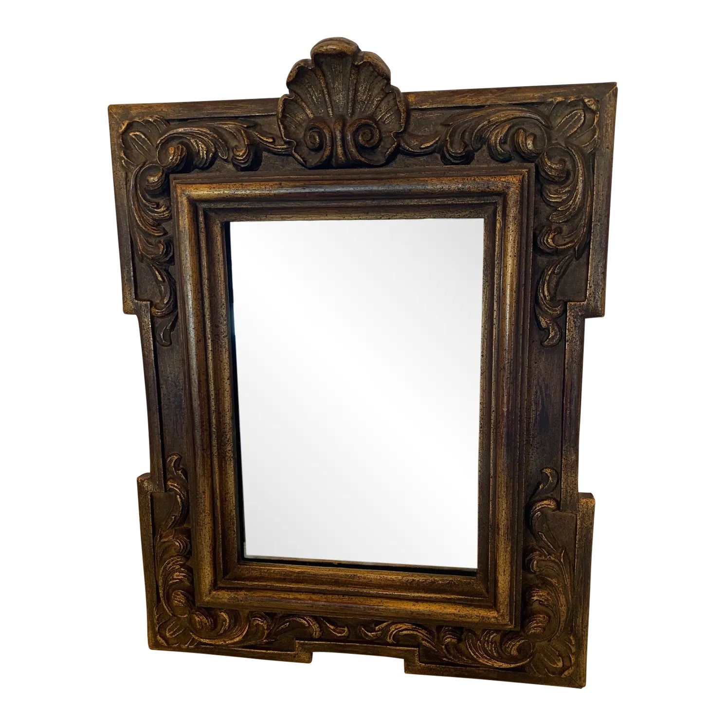 Antique Carved & Gilded Wall Mirror | Chairish