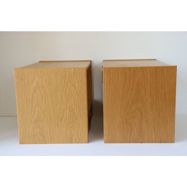 Scandinavian Wall-Mounted Bedside Tables with Drawers in Oak, 1960, Set of 2 For Sale - Image 9 of 13