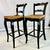 1980s Vintage Boho Chic Farmhouse Rush Seat Ladderback Barstools - A Pair For Sale - Image 11 of 17