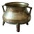 Antique Continental 1600s Bronze European Posnet, Cauldron Cast in Two Parts With Angular Handles and Tripod Feet, Maker’s Initials ‘A B’ For Sale