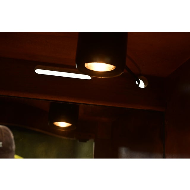 Henredon Grand Provenance Italian Neoclassical Walnut and Burl Wood Lighted Sideboard or Bar Cabinet For Sale - Image 10 of 14