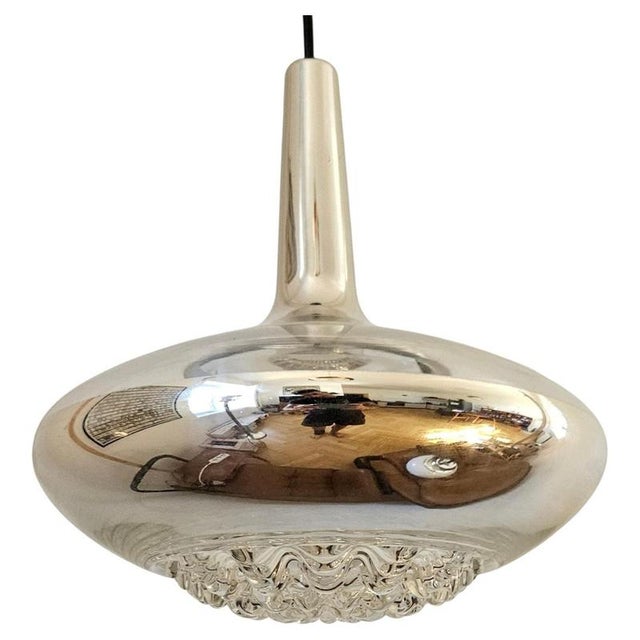 Mid-Century Glass Pendant Light from Peill & Putzler, Germany, 1970s For Sale - Image 13 of 13