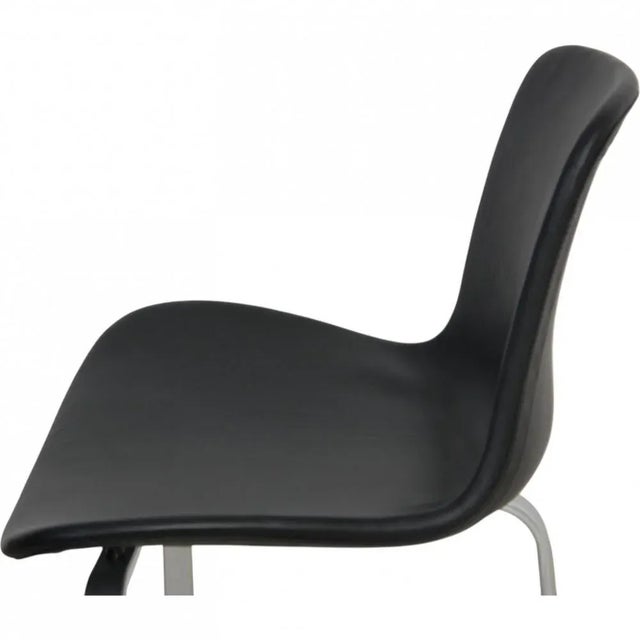 PK-8 Chair in Black Nevada Leather by Poul Kjærholm, 1990s For Sale - Image 9 of 14
