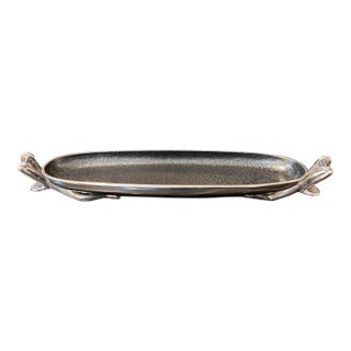 Carrol Boyes “At Ease” Sculptural Aluminum Canoe Bowl, South Africa For Sale