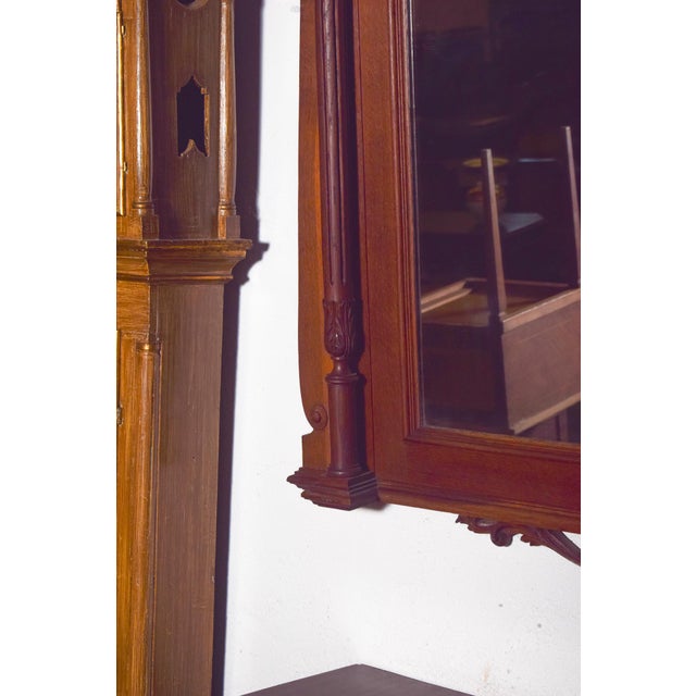 Brown Antique Empire Wooden Mirror, 1800s For Sale - Image 8 of 15