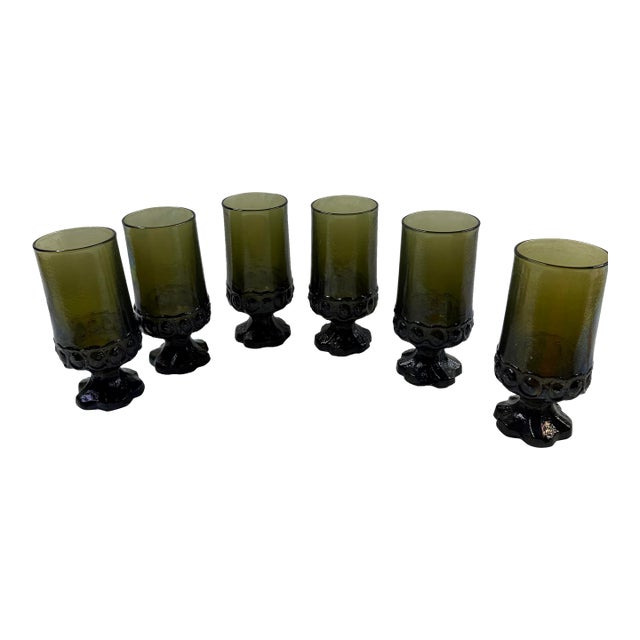 1960s Mid-Century Modern Tiffin Franciscan Glasses - Set of 6 For Sale
