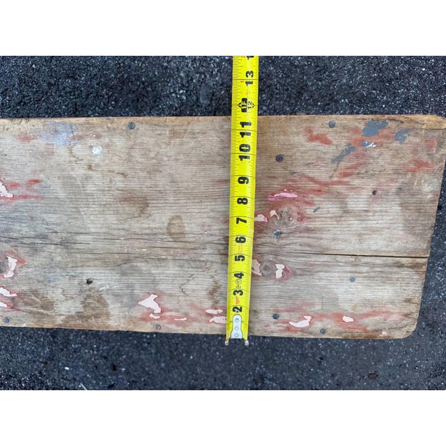 Antique Early American Rustic Style Painted Bench For Sale - Image 11 of 15