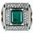 GIA Certified 8ct Emerald Cut Colombian Emerald Diamond Ring 18kt White Gold For Sale - Image 15 of 18