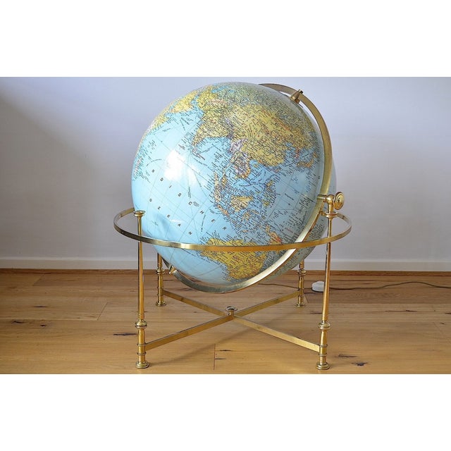 Globe in Brass Frame from JRO Verlag, 1960s For Sale - Image 18 of 18