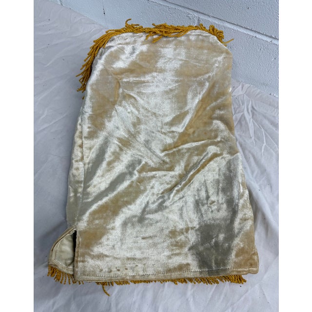 Rare Antique Hand Embroidered Judaica Jewish Memorial Torah Mantel Scroll Cover For Sale In New York - Image 6 of 6