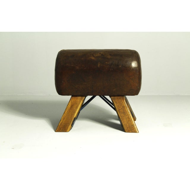 1930s Leather Gym Seat by Jan Richter, Brno,1930s For Sale - Image 5 of 12