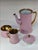Art Deco 1940s Carlton Ware Pink Demitasse Set With Gold Gilt Trim- 11 Pieces For Sale - Image 3 of 15
