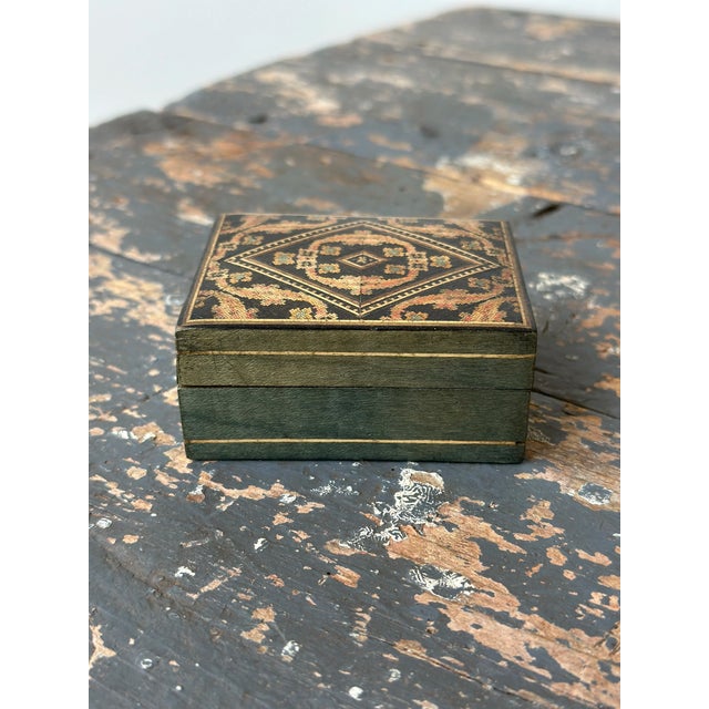 Antique Victorian Tunbridge Ware Mini Rectangular Inlaid Box, Circa Late 19th - Early 20th Century For Sale In New York - Image 6 of 12