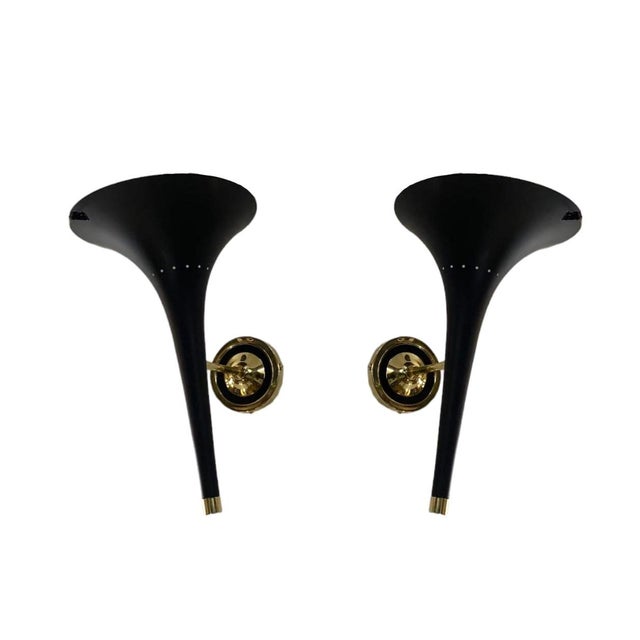 1970s Italian Wall Lights in Brass, 1970s, Set of 2 For Sale - Image 5 of 5