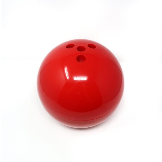 Vintage Italian Red Bowling Ball Ice Bucket Chairish