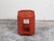 Attributed Karl Springer 1970s Midcentury Octagonal Bar Cart With Red Snakeskin Finish For Sale - Image 10 of 11