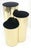 Triptych Round Cylinder Brass Finish Multi Level Pedestal Stand Table For Sale - Image 12 of 15