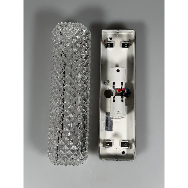 Space Age Wall Lamp in Aluminum and Glass from Glashütte Limburg, Germany, 1970s For Sale - Image 13 of 18