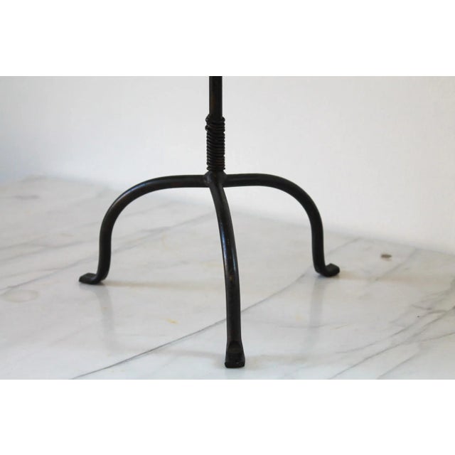 Black Vintage Whimsical Wrought Iron Silhouette Vanity Mirror For Sale - Image 8 of 10