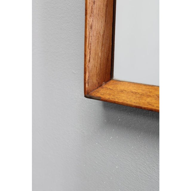 Danish Teak Rectangular Mirror by J. Holmer-Hansen, 1960s For Sale - Image 4 of 9