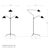 Mid-Century Modern White Three Rotating Arms Floor Lamp by Serge Mouille For Sale - Image 3 of 6