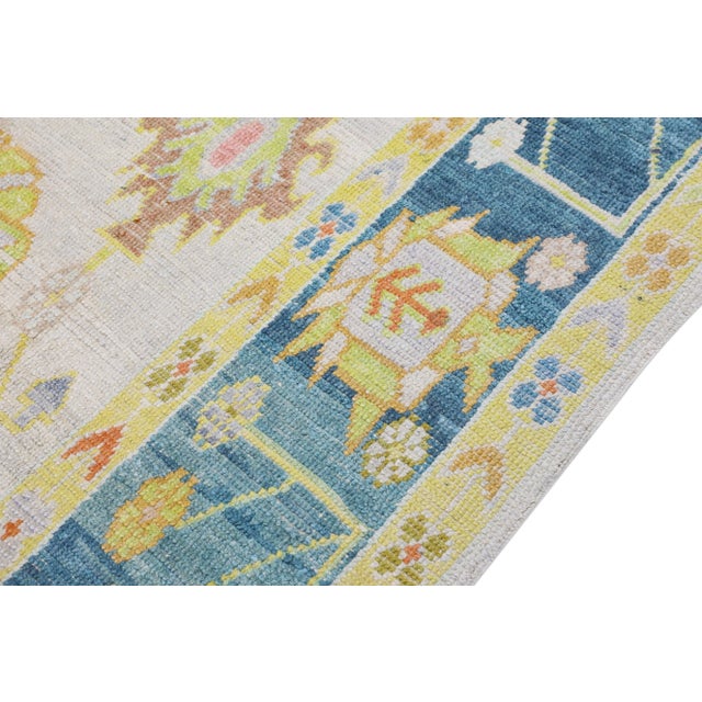 Modern Turkish Oushak Rug 8'6" x 10'10" For Sale - Image 4 of 10