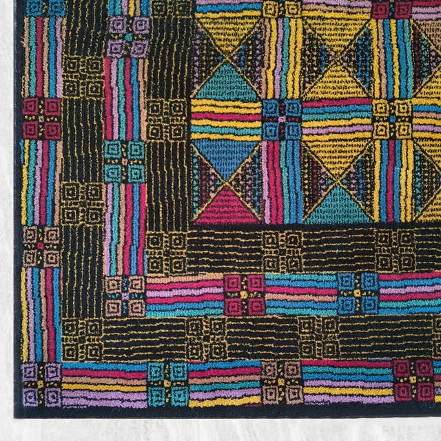 Italian Geometric Woolen Rug by Missoni for T&J Vestor, 1980s For Sale - Image 10 of 13