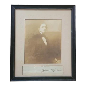 Very Rare Jefferson Davis Portrait Engraving as a Young Man by Ew Perry