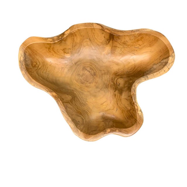 2010s Medium Wooden Bowl For Sale - Image 5 of 5