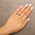 Early 21st Century 14K Yellow Gold Plated Sterling Silver Diamond Accent Infinity Ring - Size 7 For Sale - Image 5 of 6