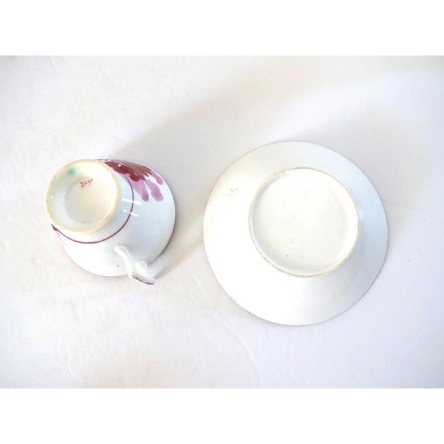 Ceramic Antique Early 19th Century Georgian Pink Luster Teacup and Saucer For Sale - Image 7 of 8