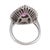 Vintage Gia 2.84 Carat No Heat Pink Sapphire Diamond White Gold Ballerina Ring, Size 6.5 For Sale In Los Angeles - Image 6 of 6