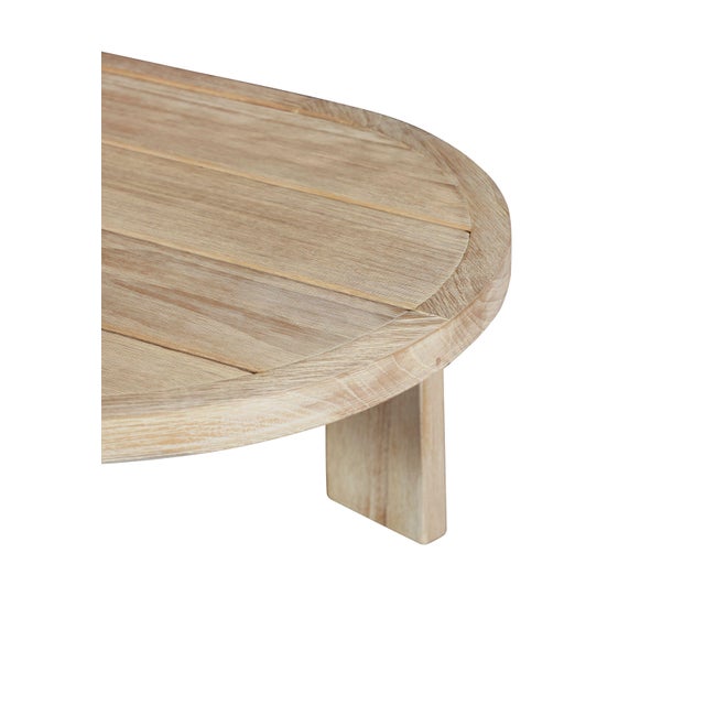 Eclipse Outdoor Solid Teak Wood Natural Look Coffee Table For Sale In Chicago - Image 6 of 8