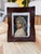 1970s Italian Modernist Sculptural Brown Leather Picture Frame For Sale - Image 5 of 8