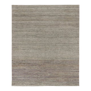 Contemporary Textural Natural Silk Rug in Brown & Charcoal by Rug & Kilim For Sale