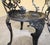 Metal Late 20th Century Victorian Revival Iron and Aluminum Garden Bistro Set, 3 Pieces For Sale - Image 7 of 15