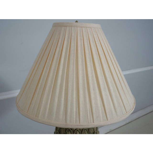 Traditional 1990s Ethan Allen Pineapple Form Table Lamp W. Shade For Sale - Image 3 of 10